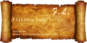 Fillitza Leó névjegykártya
